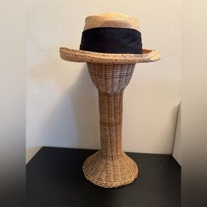 Straw Panama Hat with Black Band - Men Accessories